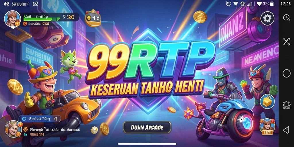 Tangkapan layar gameplay 99RTP menampilkan aksi seru di level Arcade.