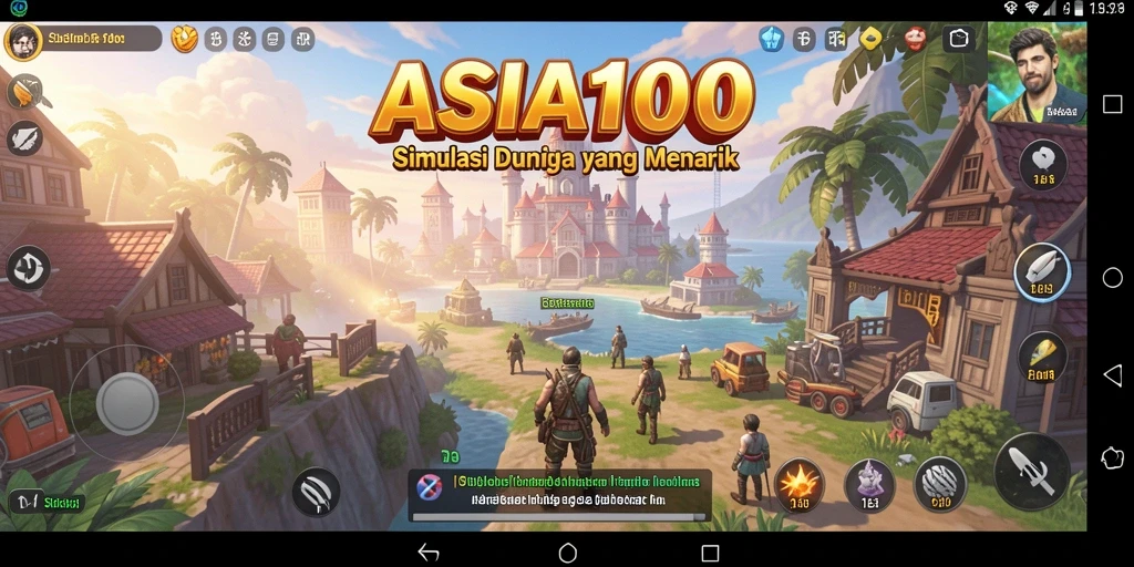 Screenshot ASIA100 menampilkan gameplay simulasi yang mendalam dan menarik.