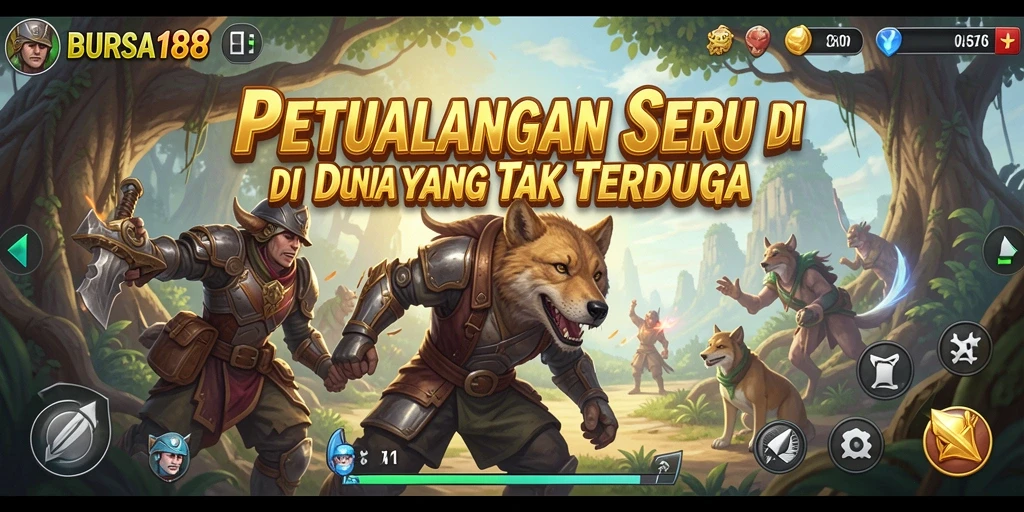 Screenshot gameplay BURSA188 menampilkan aksi dan petualangan menegangkan.