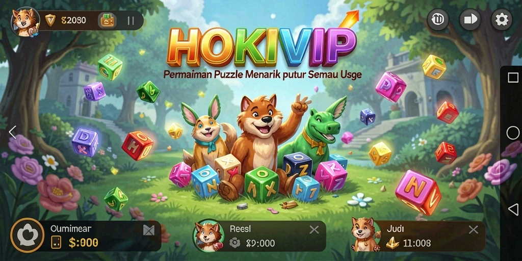 Tampilan gameplay HOKIVIP dengan tantangan puzzle yang seru.