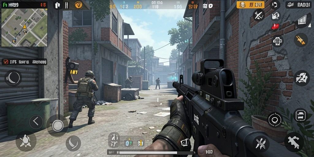 Screenshot HR89 menampilkan aksi gameplay tembak-menembak yang mendebarkan.
