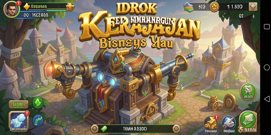 Screenshot utama IDROK menunjukkan gameplay manajemen bisnis yang menarik.