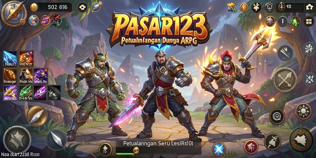 Tangkapan layar PASAR123 menampilkan pertempuran seru dalam dunia ARPG.