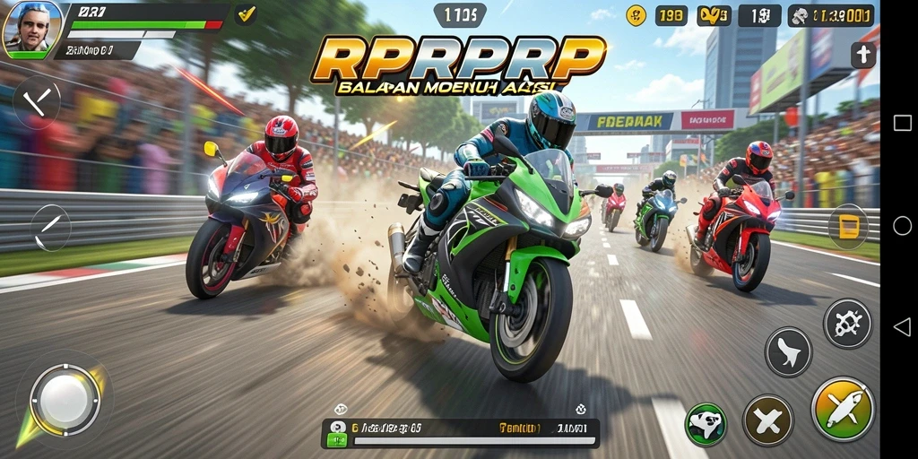 Screenshot dari gameplay RPRPRP yang seru dan mendebarkan.