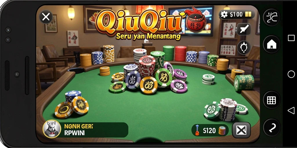 Tangkapan layar gameplay seru dari QiuQiu.