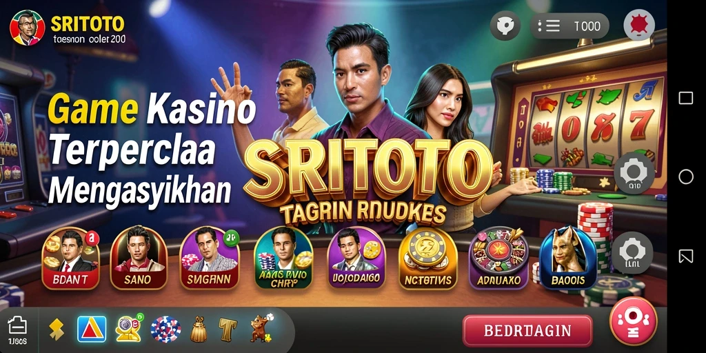 Screenshot gameplay SRITOTO menampilkan keseruan permainan Kasino.