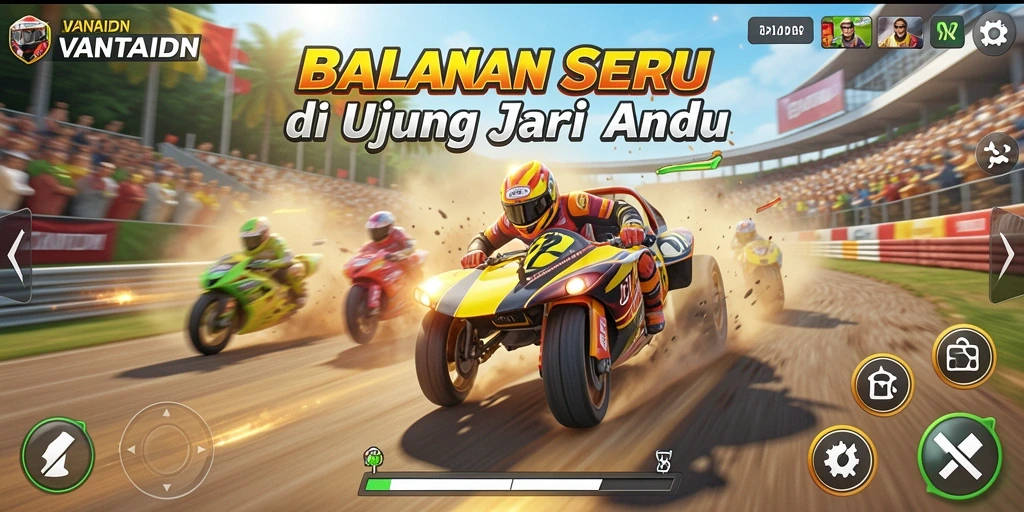Tampilan gameplay Racing yang mendebarkan dan grafis yang menakjubkan.