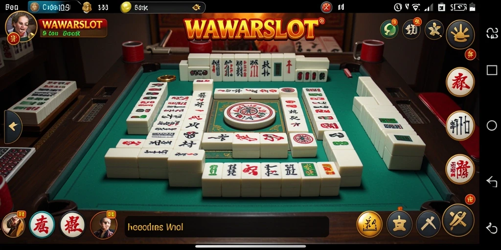 Screenshot gameplay WAWARSLOT menampilkan keseruan bermain Mahjong.
