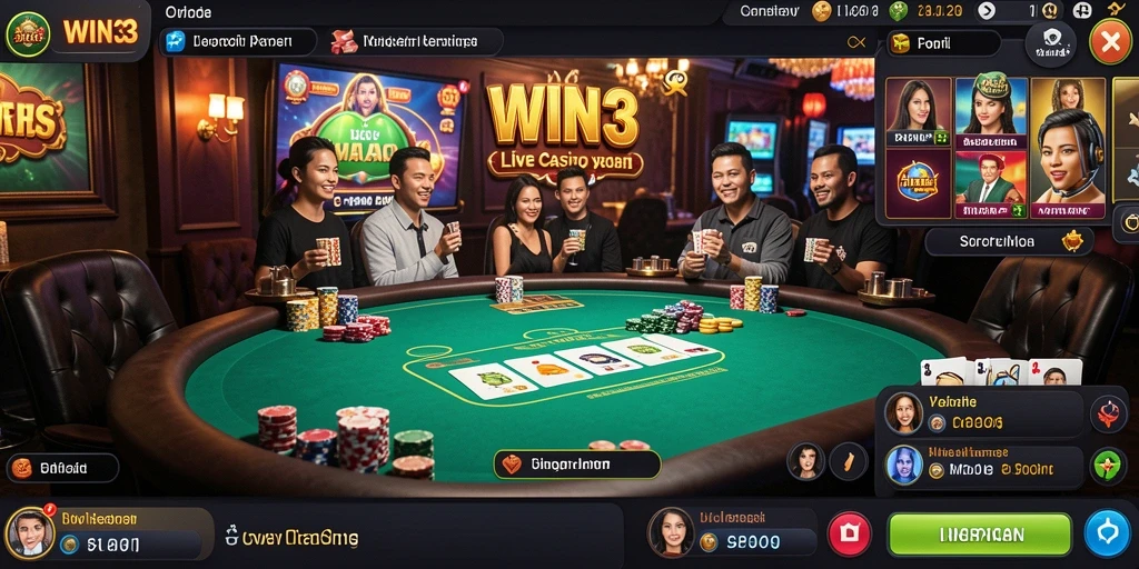Gameplay menegangkan di WIN33 dengan dealer langsung dan suasana kasino nyata.