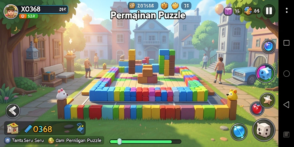 Tampilan menarik dari gameplay XO368 yang penuh tantangan puzzle.