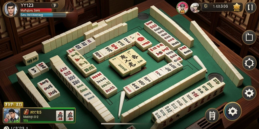 Tampilan menarik dari gameplay Mahjong di YY123